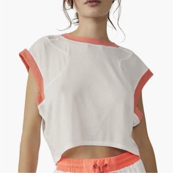 NWT Free People Sleeveless Mesh Back Tank Sleeveless Tennis Layer Top - Picture 12 of 12